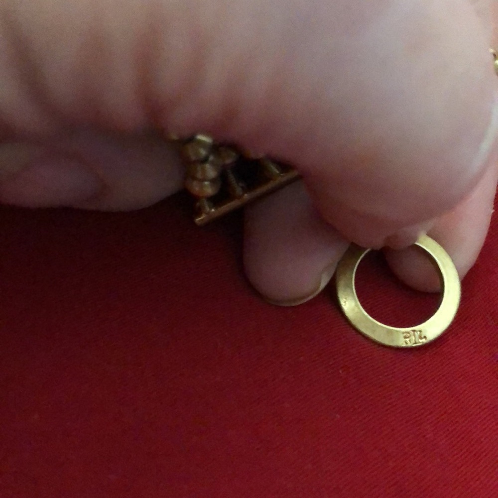 LAUREN RALPH LAUREN BRACELETW/GOLD+BLUE +RED BEADS - Picture 9 of 9